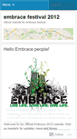 Mobile Screenshot of embracefestival.wordpress.com
