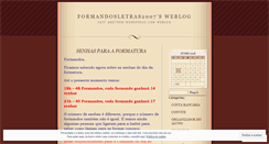 Desktop Screenshot of formandosletras2007.wordpress.com