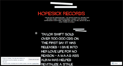 Desktop Screenshot of hopesickrecords.wordpress.com