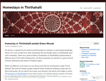 Tablet Screenshot of homestaysinthirthahalli.wordpress.com