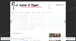 Desktop Screenshot of love2type.wordpress.com