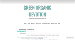 Desktop Screenshot of greenorganicdevotion.wordpress.com