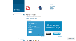 Desktop Screenshot of ifurls.wordpress.com
