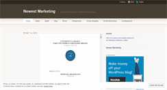 Desktop Screenshot of newestmarketing.wordpress.com