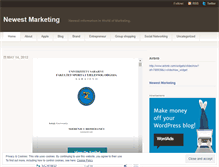 Tablet Screenshot of newestmarketing.wordpress.com