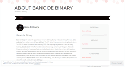 Desktop Screenshot of enter.aboutbancdebinary.wordpress.com