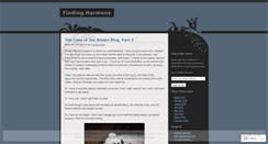 Desktop Screenshot of findingharmony.wordpress.com