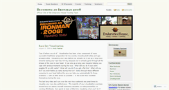 Desktop Screenshot of becominganironman2008.wordpress.com