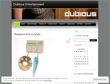 Tablet Screenshot of dubiousentertainment.wordpress.com