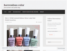 Tablet Screenshot of horrendouscolor.wordpress.com
