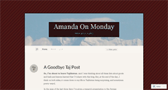 Desktop Screenshot of amandaonmonday.wordpress.com