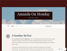 Tablet Screenshot of amandaonmonday.wordpress.com