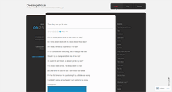 Desktop Screenshot of deeangelique.wordpress.com