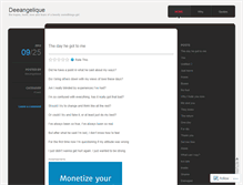 Tablet Screenshot of deeangelique.wordpress.com