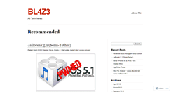Desktop Screenshot of bl4z3.wordpress.com