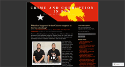 Desktop Screenshot of crimeandcorruptionpng.wordpress.com