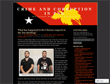 Tablet Screenshot of crimeandcorruptionpng.wordpress.com