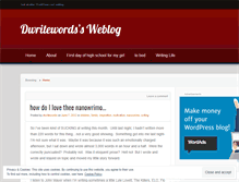 Tablet Screenshot of dwritewords.wordpress.com
