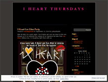 Tablet Screenshot of iheartthursdays.wordpress.com