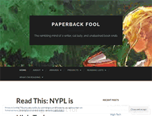 Tablet Screenshot of paperbackfool.wordpress.com