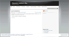 Desktop Screenshot of filmmakersambition.wordpress.com