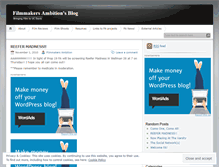 Tablet Screenshot of filmmakersambition.wordpress.com