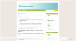 Desktop Screenshot of kvalitetssynsing.wordpress.com