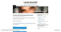Desktop Screenshot of londonsoundart.wordpress.com