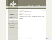 Tablet Screenshot of krisoaksconstruction.wordpress.com