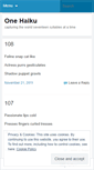 Mobile Screenshot of onehaiku.wordpress.com