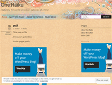 Tablet Screenshot of onehaiku.wordpress.com