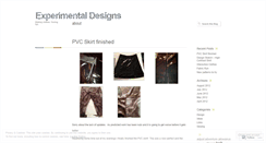 Desktop Screenshot of experimentaldesigns.wordpress.com