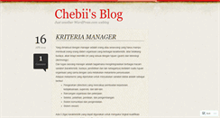 Desktop Screenshot of chebii.wordpress.com