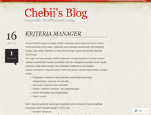 Tablet Screenshot of chebii.wordpress.com