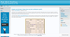 Desktop Screenshot of fatgirlfollies.wordpress.com