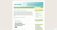 Desktop Screenshot of berufswahl.wordpress.com