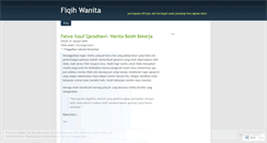 Desktop Screenshot of fiqihwanita.wordpress.com