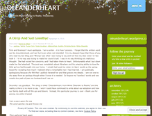 Tablet Screenshot of oleanderheart.wordpress.com