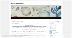 Desktop Screenshot of letsvisitindonesia.wordpress.com