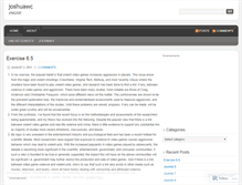 Tablet Screenshot of joshuawc.wordpress.com
