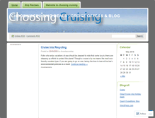 Tablet Screenshot of choosingcruising.wordpress.com