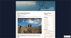 Desktop Screenshot of beyondadobe.wordpress.com