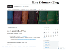 Tablet Screenshot of mlskinner.wordpress.com