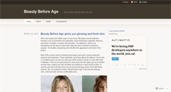 Desktop Screenshot of beautybeforeages.wordpress.com