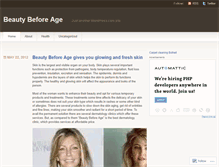 Tablet Screenshot of beautybeforeages.wordpress.com