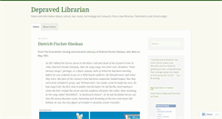 Desktop Screenshot of depravedlibrarian.wordpress.com