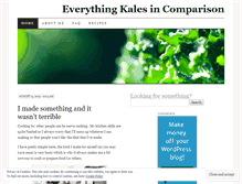 Tablet Screenshot of everythingkalesincomparison.wordpress.com