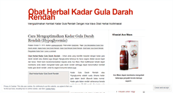 Desktop Screenshot of obatherbalmengoptimalkankadargularendahdalamdarah.wordpress.com