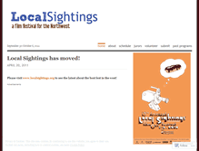 Tablet Screenshot of localsightingsfilmfest.wordpress.com