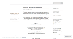 Desktop Screenshot of madgirlninjas.wordpress.com